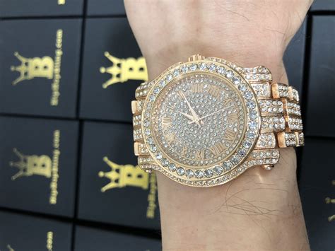 fake bling watch|hip hop bling jewelry.